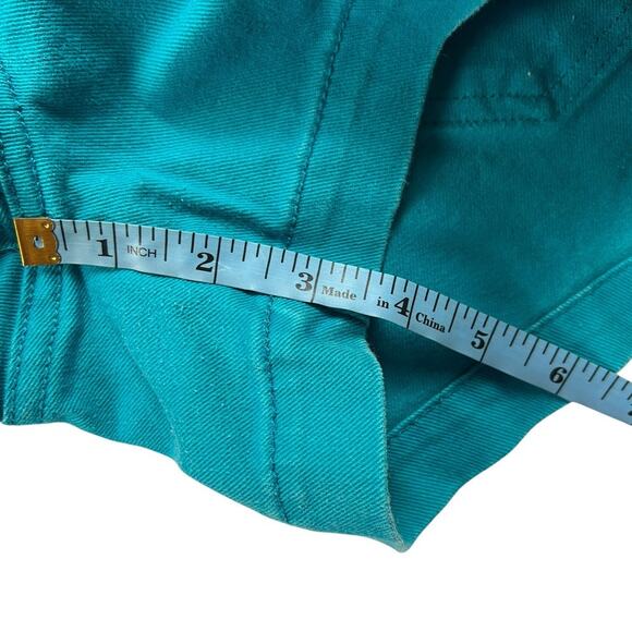 Calvin Klein Jeans Shorts Teal Colored Denim Mid Rise Women's 14 Size 32 Waist - Picture 6 of 11
